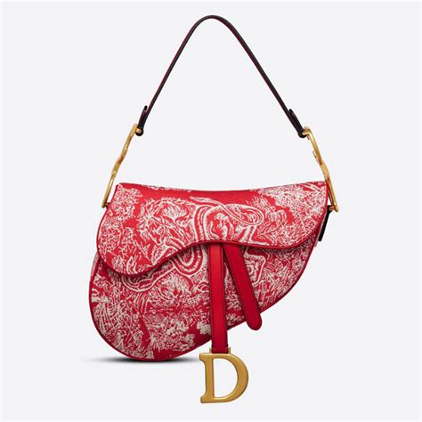 dior toile de jouy saddle bag